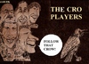 Cartoon: Cro Players (small) by jjjerk tagged crow,players,ireland,dublin,1988,cartoon,caricature