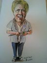 Cartoon: Eileen (small) by jjjerk tagged eileen,irish,ireland,cartoon,painter,artist,blonde,caricature