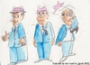 Cartoon: Pink hat in the wind (small) by jjjerk tagged pink,hat,blue,three,men,suits,spain,wind,cartoon,caricature