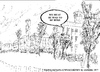 Cartoon: We must be mad to be here (small) by jjjerk tagged saint senins hospital mental mad ireland irish cartoon trees sketch