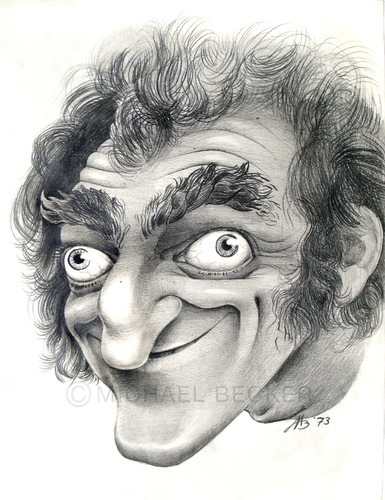 Cartoon: Marthy Feldman (medium) by Michael Becker tagged karikatur,illustration,schauspieler,comedian,feldman,marthy