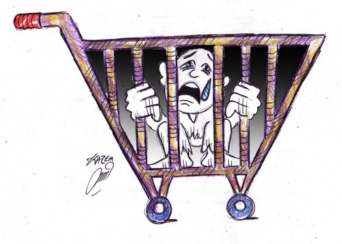 Cartoon: buy (medium) by Hossein Kazem tagged buy