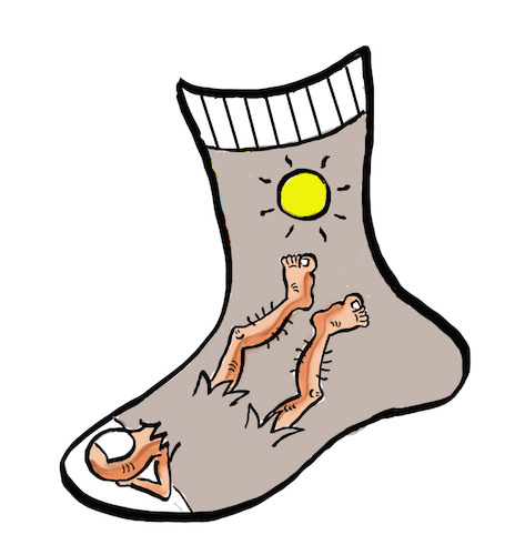 Cartoon: design for socks (medium) by Hossein Kazem tagged design,for,socks