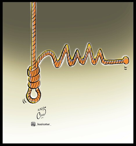 Cartoon: execution (medium) by Hossein Kazem tagged execution