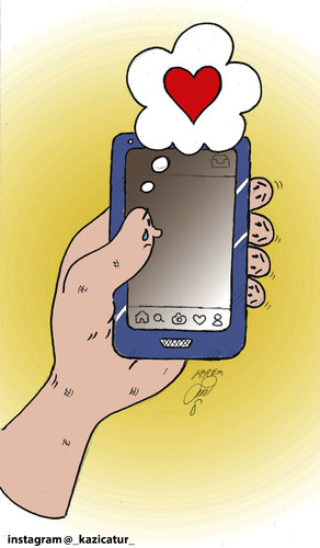 Cartoon: like me (medium) by Hossein Kazem tagged like,me