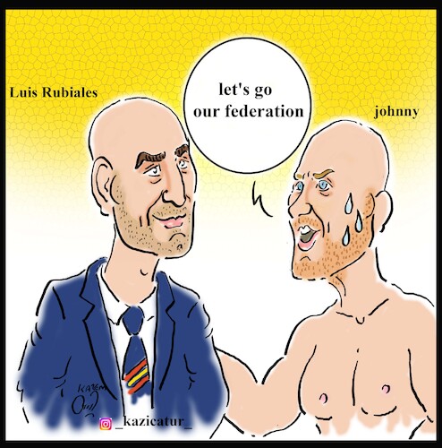 Cartoon: Luis Rubiales (medium) by Hossein Kazem tagged luis,rubiales