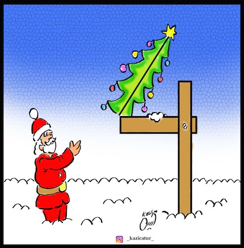 Cartoon: merry christmas (medium) by Hossein Kazem tagged merry,christmas