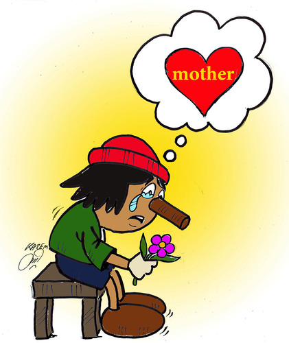 Cartoon: mother day (medium) by Hossein Kazem tagged mother,day