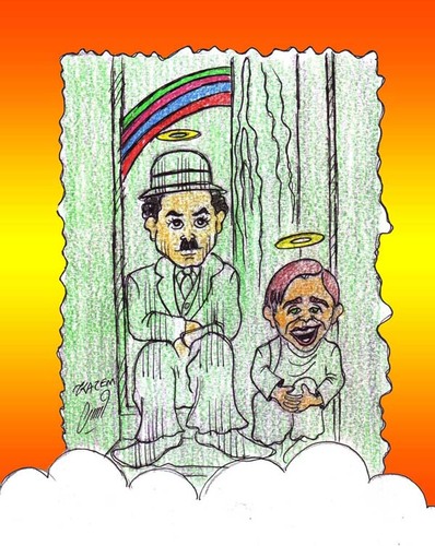 Cartoon: norman and charlie (medium) by Hossein Kazem tagged norman,and,charlie