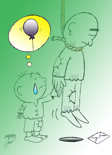 Cartoon: poor dady (medium) by Hossein Kazem tagged poor,dady