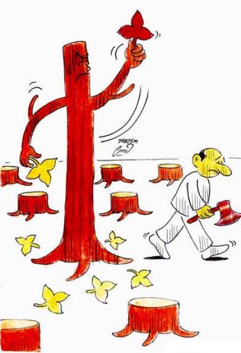 Cartoon: red (medium) by Hossein Kazem tagged red