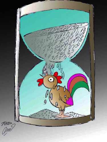 Cartoon: rooster (medium) by Hossein Kazem tagged rooster