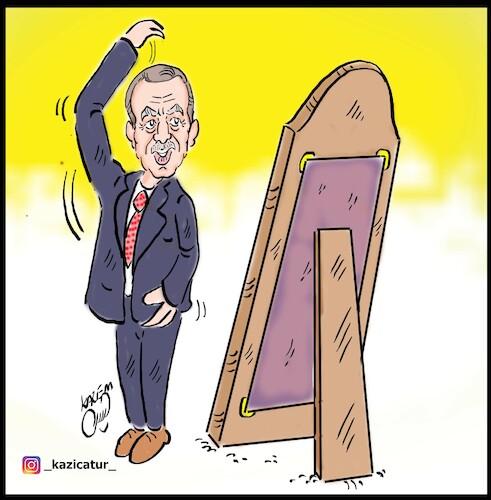 Cartoon: sedef kabas v  Erdogan (medium) by Hossein Kazem tagged sedef,kabasv,erdogan