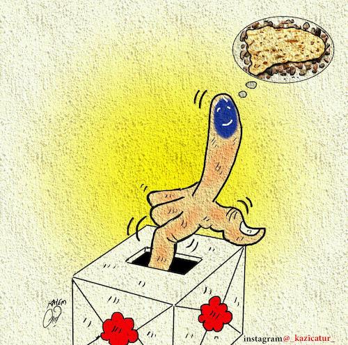 Cartoon: vote (medium) by Hossein Kazem tagged vote