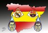 Cartoon: Barcelona   Real Madrid (small) by Hossein Kazem tagged barcelona,real,madrid