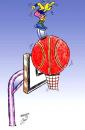 Cartoon: basketball (small) by Hossein Kazem tagged basketball
