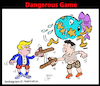 Cartoon: dangerous game (small) by Hossein Kazem tagged dangerous,game