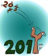 Cartoon: happy new year 2014 (small) by Hossein Kazem tagged happy,new,year,2014