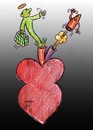 Cartoon: heart (small) by Hossein Kazem tagged heart