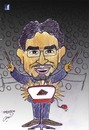 Cartoon: Wael Ghonim in facebook (small) by Hossein Kazem tagged wael ghonim