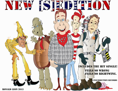 Cartoon: NEW S EDITION (medium) by DaD O Matic tagged tea,party,sedition,confederacy,insurrection