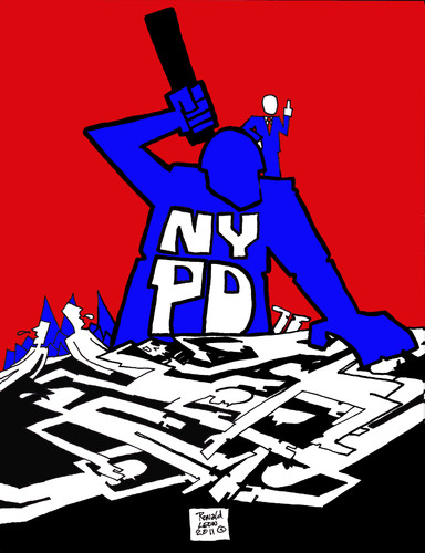 Cartoon: OCCUPY WALL STREET (medium) by DaD O Matic tagged occupy,wall,st,nypd,pepper,spray,protest