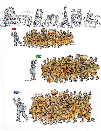 Cartoon: Migration (medium) by penapai tagged tourisme,tourisme
