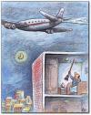 Cartoon: silence (small) by penapai tagged plane