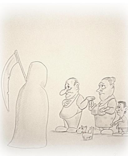 Cartoon: Ich nicht (medium) by philipolippi tagged tod,familie