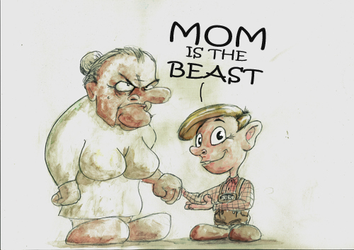 Cartoon: Mom is the beast (medium) by philipolippi tagged mom,is,the,best