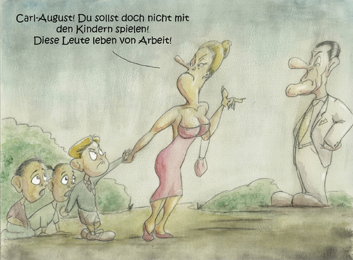 Cartoon: noblesse oblige (medium) by philipolippi tagged adel,oberschicht,arbeit