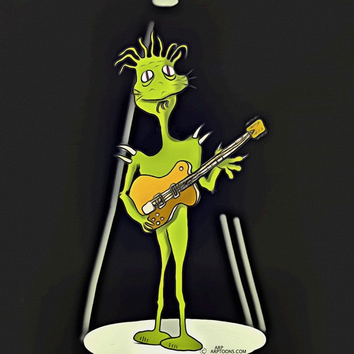 Cartoon: Alien rocker (medium) by tonyp tagged arp,alien,rocker,arptoons