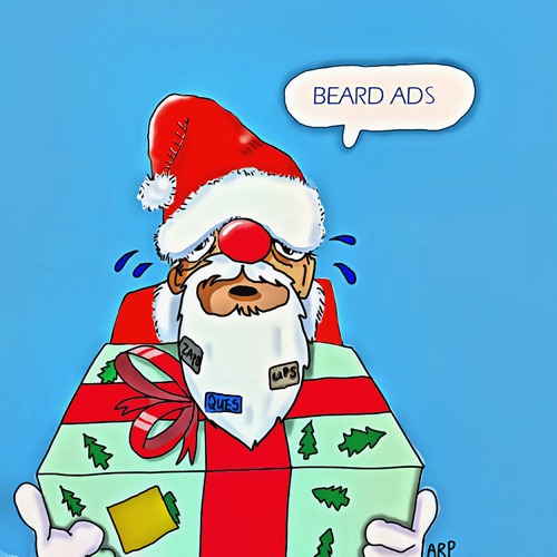 Cartoon: Beard ads (medium) by tonyp tagged acpritch2,anthony,arptoons,xmas,santa,arp