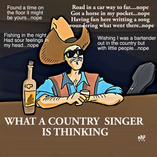 Cartoon: Cowboy song makings (medium) by tonyp tagged arp,arptoons,cowboy,song,anthony