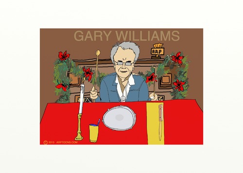 Cartoon: Dinner with Gary (medium) by tonyp tagged arp,gary,fancy,drumer,arptoons
