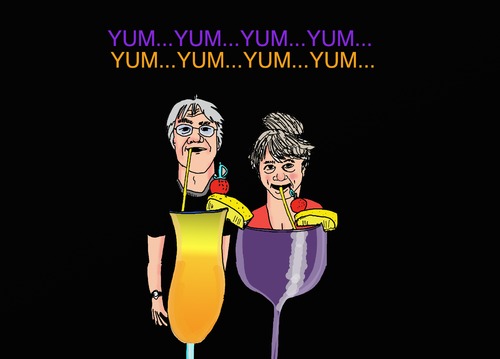 Cartoon: drinkers (medium) by tonyp tagged arp,drinks,fun,couple