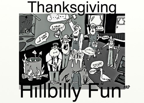 Cartoon: hillybillies (medium) by tonyp tagged arp,bird,thanksgiving,arptoons