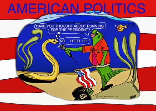 Cartoon: I feel EEL (medium) by tonyp tagged elections,arptoons,eel,fish,arp