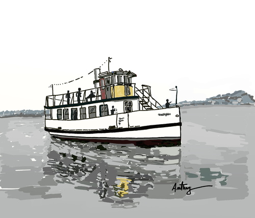 Cartoon: Ice cream boat (medium) by tonyp tagged boat,arp,tonyp,ship,ice,cream