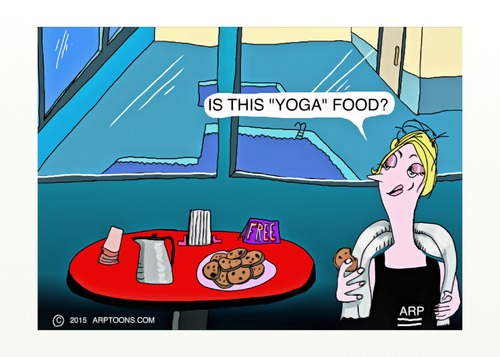 Cartoon: Is this YOGA food? (medium) by tonyp tagged arp,food,yoga,arptoons