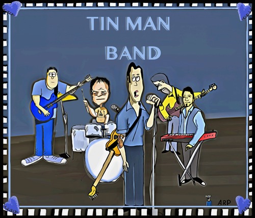 Cartoon: Tin Man Band samples cd cover (medium) by tonyp tagged tin,man,arp,tonyp,music