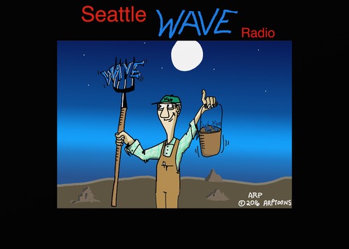 Cartoon: Wave FARMING (medium) by tonyp tagged arp,farming,wave,seattle,radio