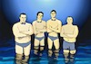 Cartoon: 4 SWIMMERS (small) by tonyp tagged arp,swimmers