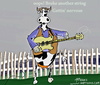 Cartoon: cow and his guitar (small) by tonyp tagged arp,cow,music,song,cows,blue,brain,bulb,tonyp,toys,american,toy,cook,cooking,food