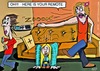 Cartoon: Family actives (small) by tonyp tagged arp channel tv control arptoons
