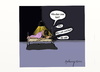 Cartoon: Interesting question (small) by tonyp tagged arp,cartoons,ink,pencil,tonyp,picture,lady,bed,sex,hair