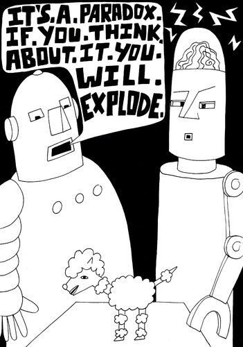 Cartoon: Intelligent design (medium) by baggelboy tagged dog,robot,poodle,paradox