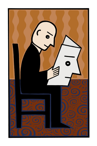 Cartoon: Read myself (medium) by baggelboy tagged paper,book,read,seat,sit