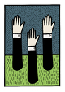 Cartoon: Underground (small) by baggelboy tagged hands stuck