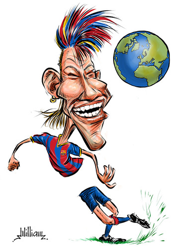 Neymar von William Medeiros | Sport Cartoon | TOONPOOL